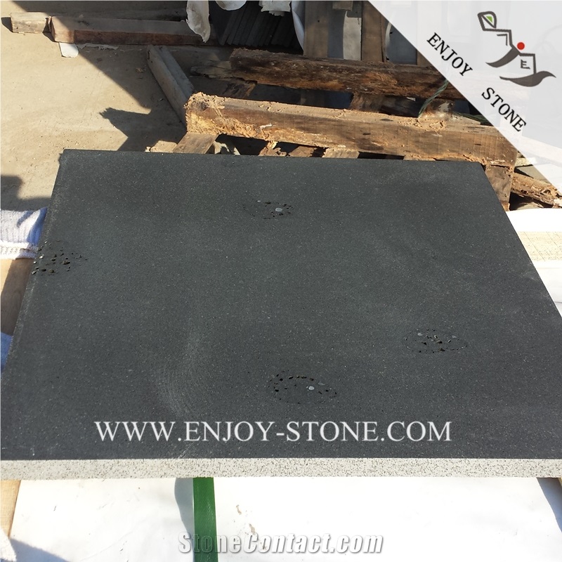 Zhangpu Basalt Slab With Ant Line,Grey Basalto Tiles With Hole,Grey Andesite Paver With Catpaws,Bluestone Paver With Honeycomb Paver