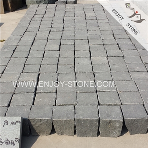 Zhangpu Black Absolute Basalt Quarry Owner,Owned Factory,Zp Black Basalt Pavers,Basalt Driveway Paving Stone,Black Basalt Cobble Stone,Cube Stone with Cleft Finish