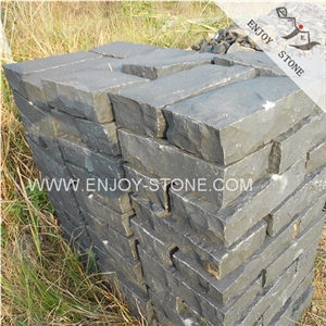 Zhangpu Black Absolute Basalt Stone,Zp Black Basalt Cobbe Stone,Walkway Pavers,Exterior Floor Pattern,Cube Stone Garden Stepping Pavements