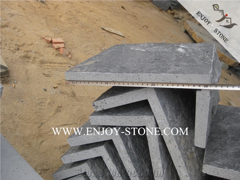 Zhangpu Black Basalt Corner Stone for Wall Cladding,Natural Split/Mushroomed Stone