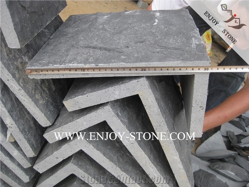 Zhangpu Black Basalt Corner Stone,Natural Split/Mushroom Stone for Wall Cladding,Building Stones