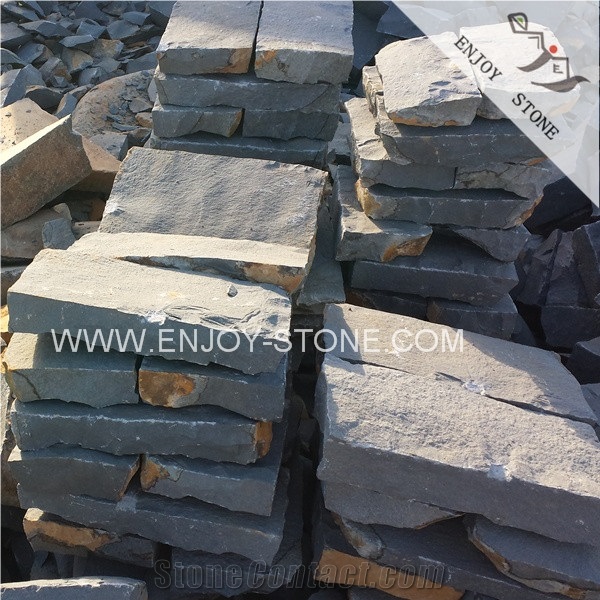 Zhangpu Black Basalt Quarry & Factory Owner,Natural Split Finish Black Basalt Pavers,Cobble Stone,Walkway Pavers,Floor Coverings