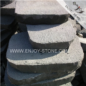 Zhangpu Grey Basalt,Andesite Stone,Ransom Andesite Bushhammered Flagstone Driveway,Garden Landscaping Paving Stone,Irrugular Flagstones,Flagstone Courtyard
