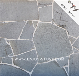 Zhangpu Grey Basalt Flagstone Paving,Chinese Grey Bluestone Irregular Flagstone,Crazy Paver,Basalto Flagstone Courtyard Paver,Flagstone Driveway