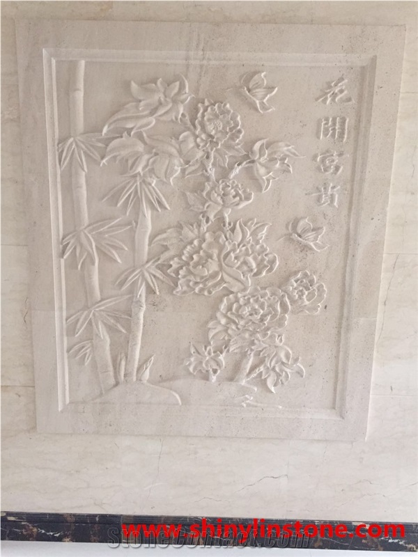 Portugal Beige Limestone Sculptured Relief,Porto Beige,Moca Cream,Crema Moca Engraving