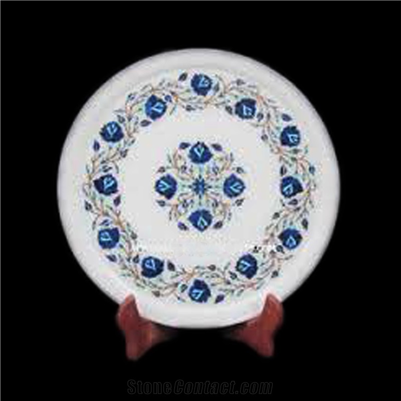 Marble Inlay Plates, White Marble Plates