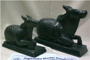 Marble Nandi Statue