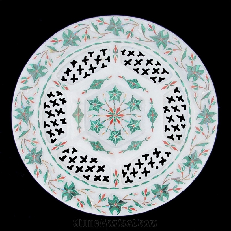 Pure White Marble Jaali Designer Plate