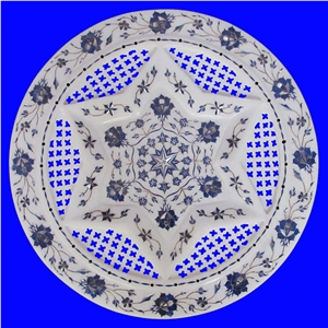 Pure White Marble Jaali Designer Plate