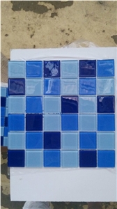 Blue Glass Mosaic Design for Swimming Pool