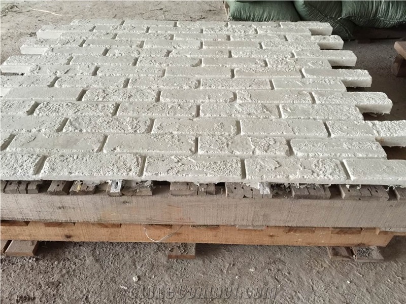 Cement Material Lightweight White Artificial Stone Tile