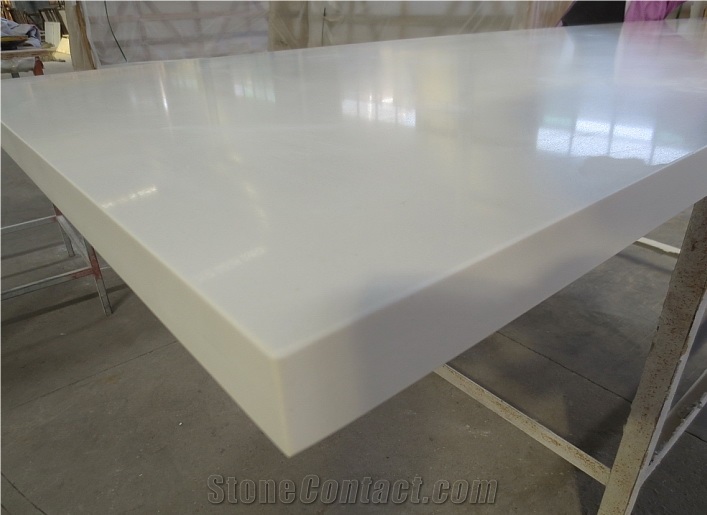 China Pure White Quartz Stone Countertop,Kitchen Quartz Stone Countertop