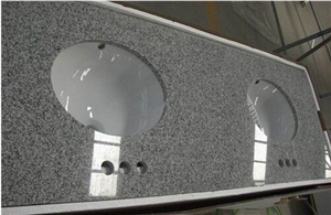 G603 Chinese Prefab Grey Granite Bathroom Countertop