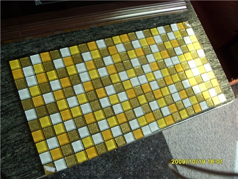Gold Glass Mosaic for Wall Decoration