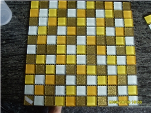 Gold Glass Mosaic for Wall Decoration