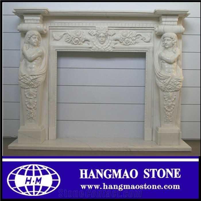 Indoor Natural Stone Marble Electric Fireplace