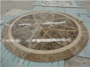 Modern Marble Flooring Design Water Jet Mosaic Tile