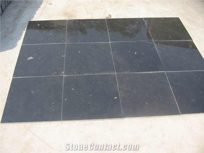 Polished China Black Limestone Tiles, Limestone Slabs for Sale