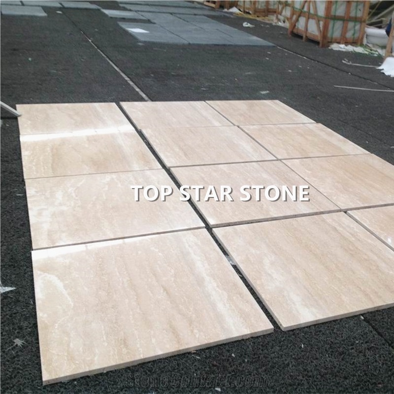 Honed Light Travertine Exterior Used Wall Covering Tile