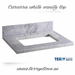 Italy White Cararra Marble Cd Vanity Tops/ Bianco Carrara Cd Bathroom Countertop/Blanc Carrara Vanity Tops/White Cararra