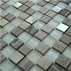 Marble&Glass&Metal Wall Mosaic/ Floor Mosaic Polished Mosaic Split/Mosaic Pattern Terry Stone