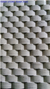 Natural Stone Guizhou White Wooden Grain,China Serpegiante Light Grey Wood Vein Marble Wenge Polished Grey Color 11*73mm Rectangle Marble Mosaic Tile for Decoration