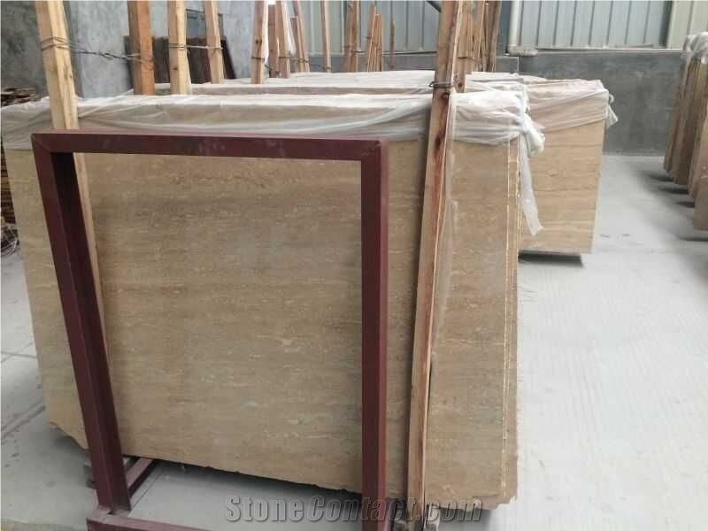 Turkey Beige Travertine Stone Slab & Tile, Good Quality Beige Natural Stone Sale from China