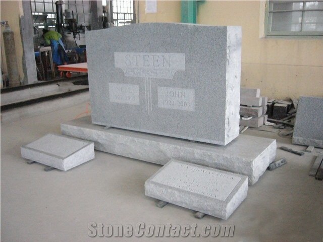 American Design Popular Granite Monumental Bench, Funeral Accessories Bench Monument, Tombstones, Carvings for Love Pets, American Cemetery Style