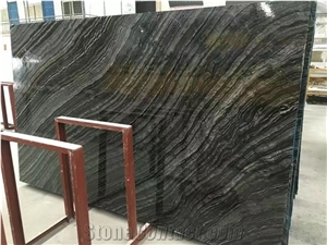 Ancient Wood Marble Slabs & Tiles, Cheap Chinese Black Wood Vein Marble Polished Big Slabs,Gangsaw
