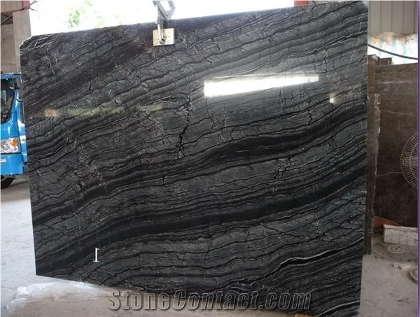 Ancient Wood Marble Slabs & Tiles, Cheap Chinese Black Wood Vein Marble Polished Big Slabs,Gangsaw