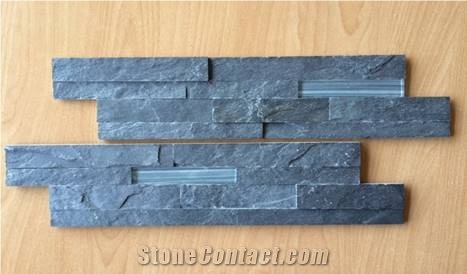 Black Slate Cultured Stone,P018,Chinese Black Slate,Nero Slate Wall Cladding