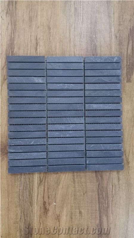 Black Slate Mosaic/Mosaic/Black Mosaic/Chinese Black Slate/Chinese Black Mosaic/Black Mosaic Culture Stone/Black Slate Mosaic Nature Stone/Nature Stone/Culture Stone