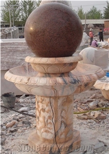 China Cheap Granite Floating Ball Fountains, Rolling Sphere Garden Fountains, Water Features, Exterior Fountains Natural Stone Decoration, Sculptured Stone Work