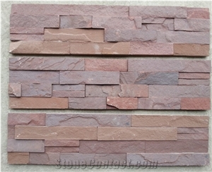 Lilac Color ,Purple Sandstone Cultured Stone Wall Panples, S Shape Interlock Ledgestone Wall Cladding Tiles, Cultured Stone,Ledgestone