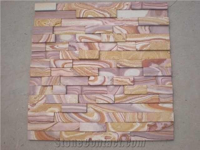 Multicolour Sandstone,Wall Cladding,Wall Decor,Ledge Stone,Chinese Cultured Stone