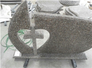 Shanxi Black Granite Tombstone & Monument,Memorials,Gravestone & Jesus Sculpture Cross Headstone Produce for Poland Client,Polished Poland Sytle Monuments&Tombstone,Polished Grey Tombstone Family Sing