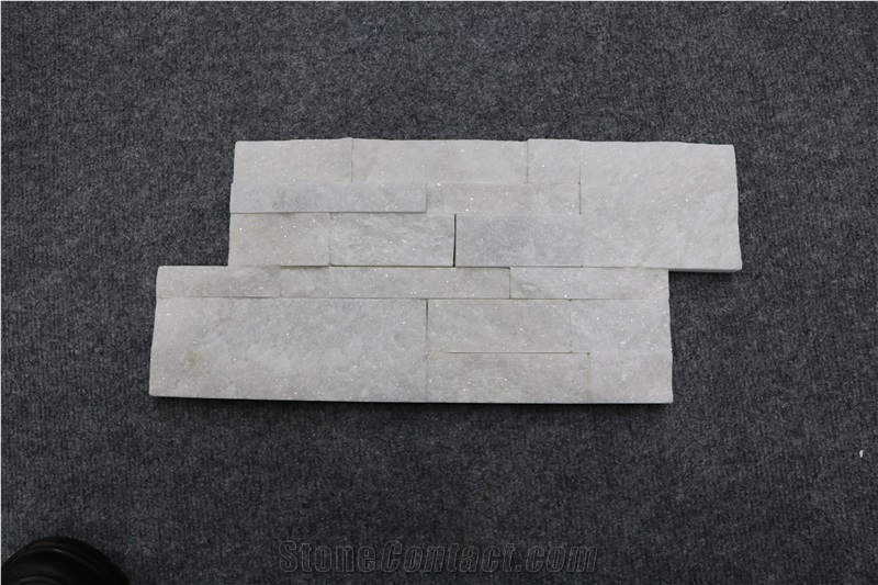 White Quartzite Stone Cladding,Cultured Stone,Quartzite Stacked Stone,Stone Veneer,White Quartzite Ledgestone,Stone Wall Panels,Thin Stone Veneer,Interior Stone Wall