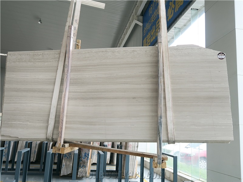 China Serpeggiante Wooden Grain Marble Quarries Owner White Color Polished Finish Wood Veins Natural Marble Slabs
