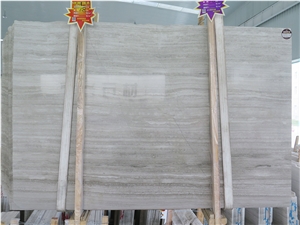 China Serpeggiante Wooden Marble Quarries Owner White Wooden Grain Marble Polished Slab Tiles Decor Material