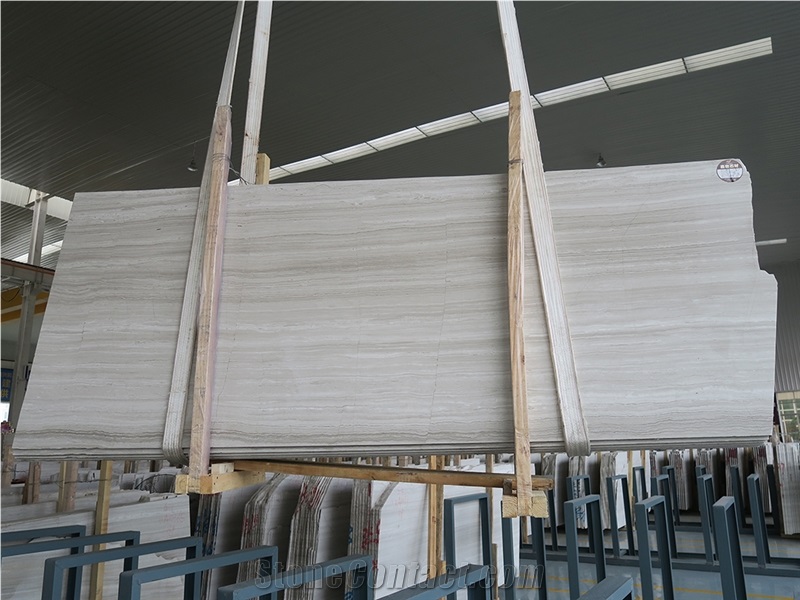 China Serpiggiante Marble White Wooden Marble Quarry Blocks Slabs Tiles Cut to Size