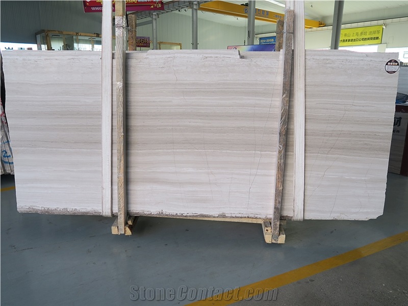China White Wooden White Wood Marble Quarry Owner White Serpiggiante Marble Floor Wall Covering Tiles Marble Cut to Size Interior Decoration China Marble Factory Polished Honed Surface