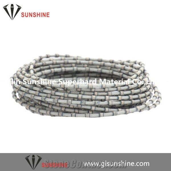 High Quality Plastico Fixed Diamond Wire Saw 8.8mm for Granite Block Squaring Trimming Cut