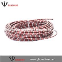 Plastic Coated 8.8mm 11.0mm Diamond Wire Saw for Marble Block Squaring Trimming Cut