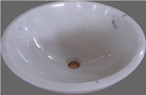 China White Round Sink, Bathroom Wash Basin