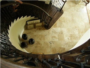 Ivory Rust Travertine Honed Floor Pattern
