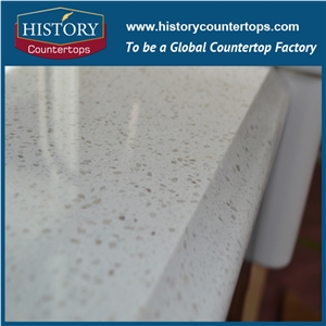 Best Quartz Countertop Options, Polished and Honed Pearl White Engineered Quartz Stone Countertop,For Hotel Kitchen,Backsplash Walling Panel Customized Edge