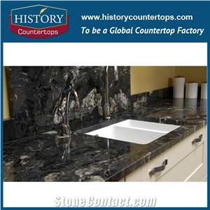 Brazil Cosmic Black Granite or Granito Preto Cosmico Cosmic Night Granite Building Material from China Engineered Stones Manufacture,Polished Kitchen Countertops & Vanity Tops with Free Sinks