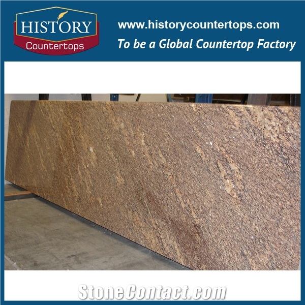 Brazil Juparana Giallo California Gold Granite Form China Stone Market, Polished Kitchen Countertops, Vanity Tops, Island Tops, Sawn Cut Tiles Slabs Exterior - Interior Wall & Floor,Stairs Etc Project
