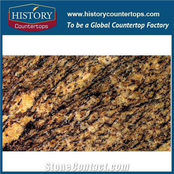 Brazil Juparana Giallo California Gold Granite Form China Stone Market, Polished Kitchen Countertops, Vanity Tops, Island Tops, Sawn Cut Tiles Slabs Exterior - Interior Wall & Floor,Stairs Etc Project