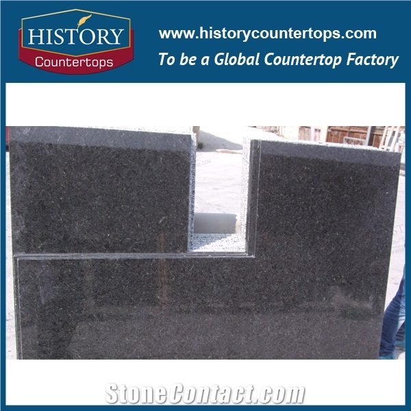 India Black Pearl Granite Natural Stone, Labrador Black India Granite Building Materials for Kitchen Countertops Option, Solid Surface